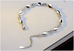 Diamond-encrusted 925 sterling silver bracelet