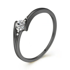 Mens Gold Alloy Round Engagement Ring