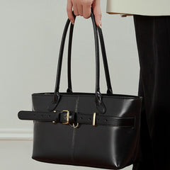 High-Quality Leather Fashionable Large-Capacity Commuter Shoulder Bag