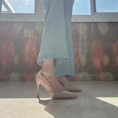 Everyday Pointed-toe Stiletto Strap Closed-toe Sandals