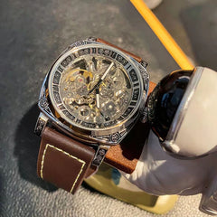 Relief-cut Hollowed-out Fully Automatic Mechanical Watch For Men