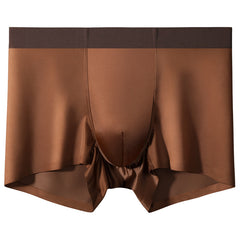 Comfortable And Healthy 10A Antibacterial Mulberry Silk Crotch High-Elastic Seamless Waistband Boxer Briefs