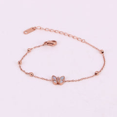 Three-dimensional Shell Butterfly Bead Bracelet