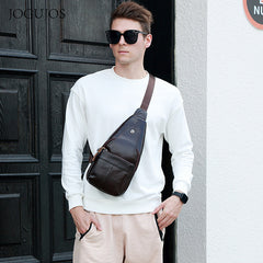 Men's Chest Top Layer Cowhide Retro Men