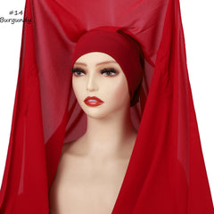 Solid-color High-quality Silky-soft Thick Chiffon With Built-in Magnets