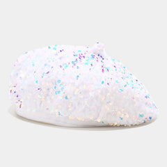 New FallWinter Sequined Trendy Versatile Personalized Pumpkin Hat For Women