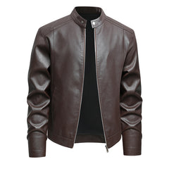 Men's PU Leather Jacket For Spring And Autumn
