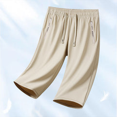 Summer Couple High-Elastic Ice Silk Quick-Drying Pants