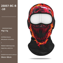 Brushed Printed Full-face Neck-covering Hood