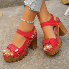 Thick Soled Straight Strap Sandals For Women