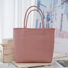 Women's Large-Capacity Woven PVC Beach Bag