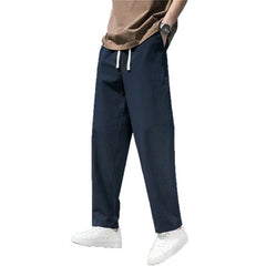 Men's Wide-Leg Loose All-Match Straight-Leg Linen Trousers