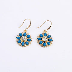 Diamond-encrusted Gemstone Earrings Girlfriends Same Gift Ear Rings