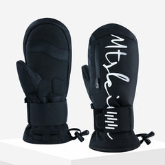 Ski Gloves Built-in Wristband Shock Absorption Veneer Warm Waterproof