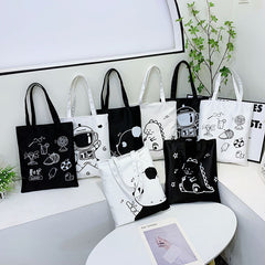 Student Commuter Shoulder Casual Tote Bag For Class
