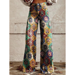 Women's Simple Pants With A Printed Pattern