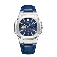 High-Quality Mechanical Watch Sun Moon And Stars Design Waterproof Leather Strap