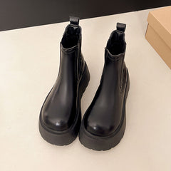 Women's Fashion British-style Chunky-sole Ankle Boots