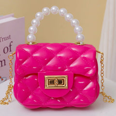 Pearl Hand One-shoulder Crossbody Chain Children's Bags