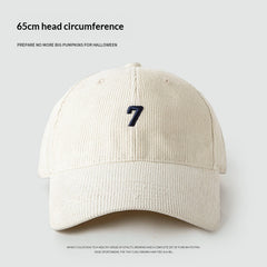 Mens Wide-Brim Corduroy Baseball Cap Stylish And Versatile