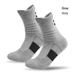 Basketball Socks Thickened Towel-bottom Mid-calf Length Breathable Sweat-absorbing And Non-slip