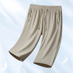 Summer Couple High-Elastic Ice Silk Quick-Drying Pants