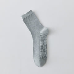Pure Cotton Breathable Mesh Long Business Socks