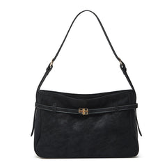 Retro Tote Bag With Belt Buckle Large-capacity Shoulder Bag