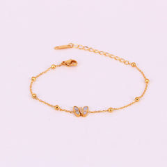 Three-dimensional Shell Butterfly Bead Bracelet