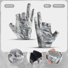 Exposed Three-finger Outdoor Sun Protection Professional Fishing Lure Gloves