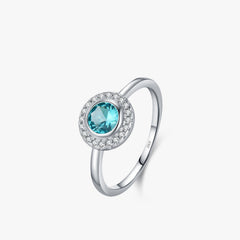 Women's S925 Silver French-style Elegant Diamond-Encrusted Ring