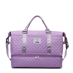 Large-Capacity Fitness Quilted Embroidered Yoga Bag