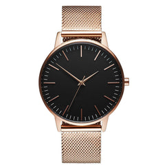 Casual Ultra-thin Fashion Quartz Watch With A Metal Mesh Band