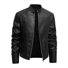 Men's PU Leather Jacket For Spring And Autumn