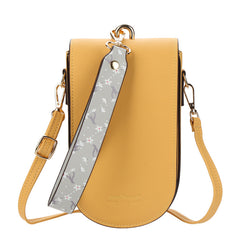 Lady's Solid Color Crossbody Phone Bag