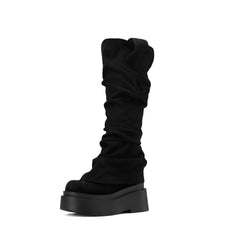 Europäische und amerikanische klobige Damenstiefel