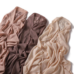 Solid-color High-quality Silky-soft Thick Chiffon With Built-in Magnets