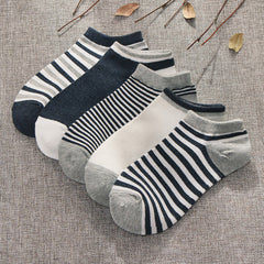 Summer Low-cut Solid-color Business Cotton Trendy Sweat-absorbent Breathable And Low-cut Ankle Socks