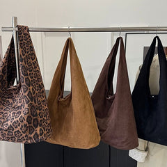 Simple Solid-Color Large-Capacity Tote Bag For Women