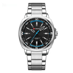 Fashionable Steel-band Casual Business Mens Quartz Watch