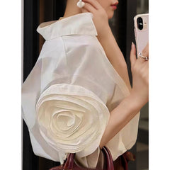 Womens 2026 New Summer Slimming White Top