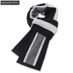 Mens Wool-Blend Plaid Scarf Winter Warmth & Extra Thickness