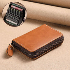 Slim Leather Men's Wallet Large Capacity Multi-Card Organizer Ultra-Thin