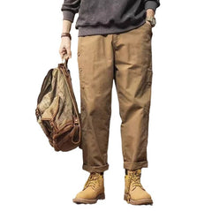 American-style Straight-leg Button-fly Workwear Casual Pants