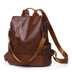 Women's Large-Capacity Casual Patchwork Backpack