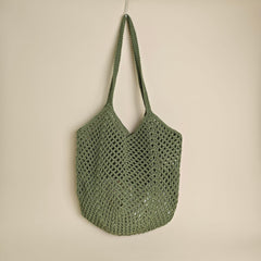 Hollow-out Knitted Tote Bag For Women
