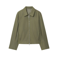 European And American-style Lapel Long-sleeve Zip-up Baseball Uniform Jacket