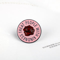 Rose brooch collar sweater