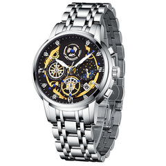 Men's Stainless Steel Multifunction Quartz Watch
