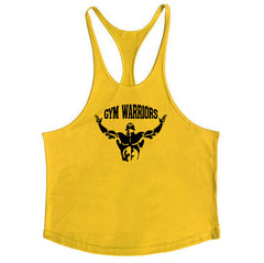 Muscle Man Fitness Training Outfit Pure Cotton Tank Top With Thin Shoulder Straps